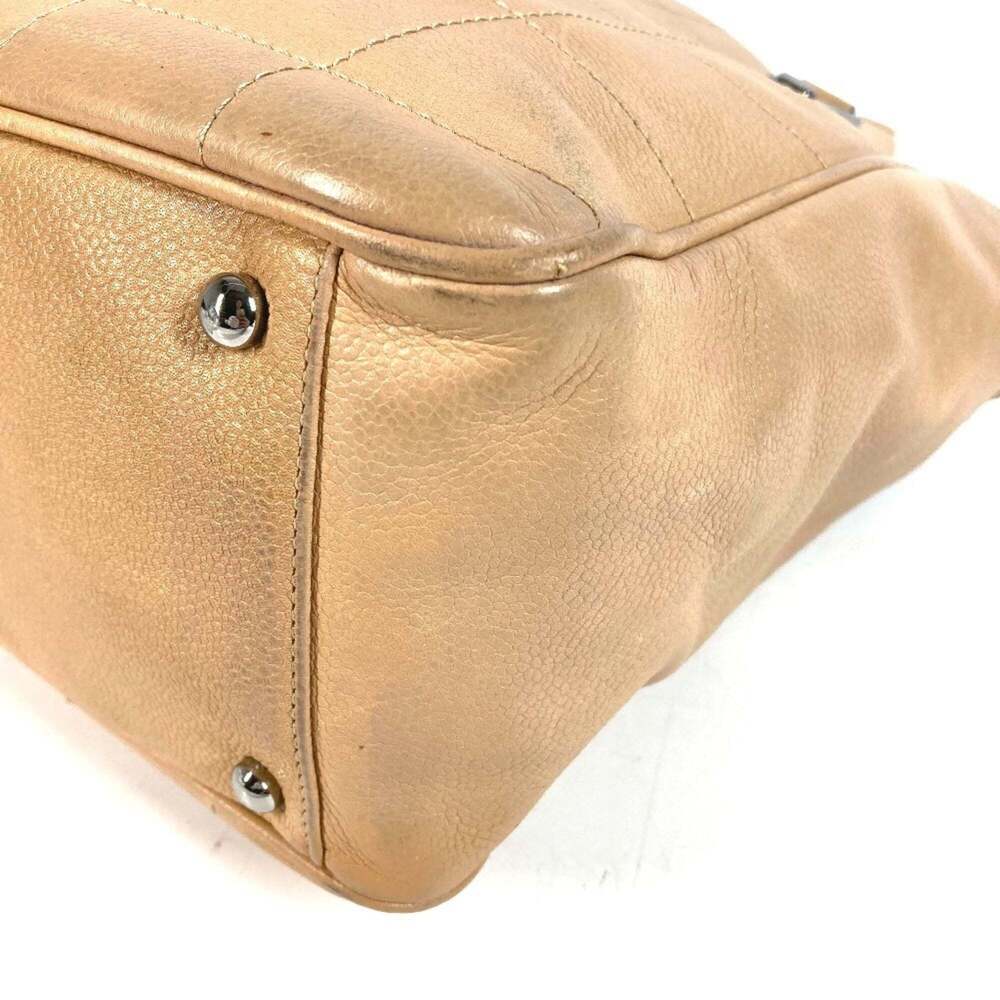 CHANEL Cream Caviar Leather Logo Shoulder Bag - Picture 7 of 15